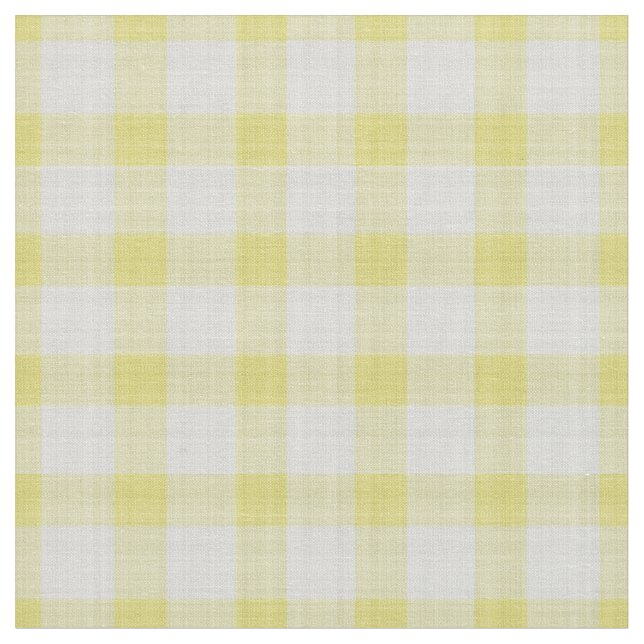 Helles Gelb kariert Gingham Stoff (Nahaufnahme)