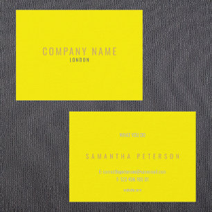 Helles Gelb Neon und Gold Visitenkarte