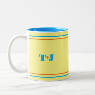 Helles Gelb Personalisiert Zweifarbige Tasse