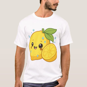 Helles Gelbes Glückliches Zitrus-Limonen T-Shirt