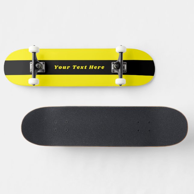Helles gelbes Skateboard mit Ihrer benutzerdefinie (Horizontal)