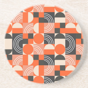 Helles geometrisches Farbblockmuster. Getränkeuntersetzer