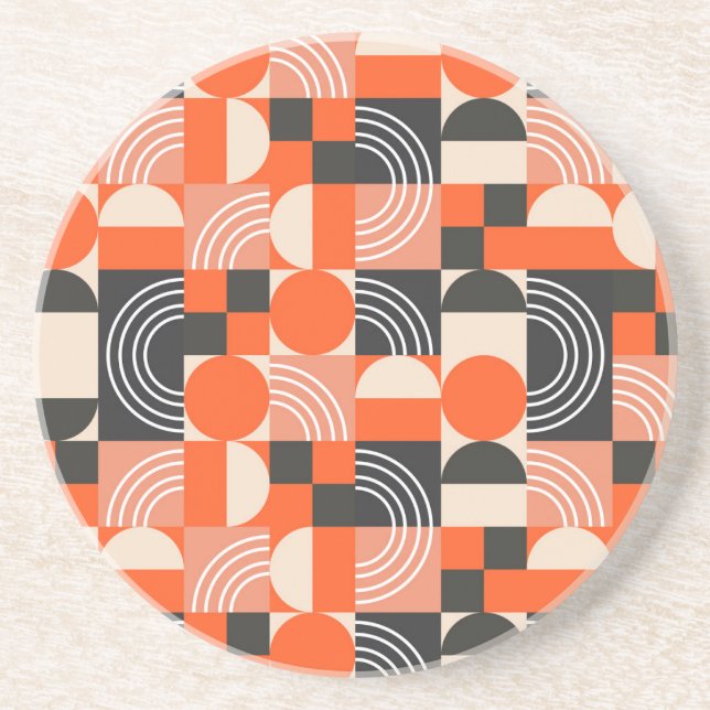 Helles geometrisches Farbblockmuster. Getränkeuntersetzer (Vorne)