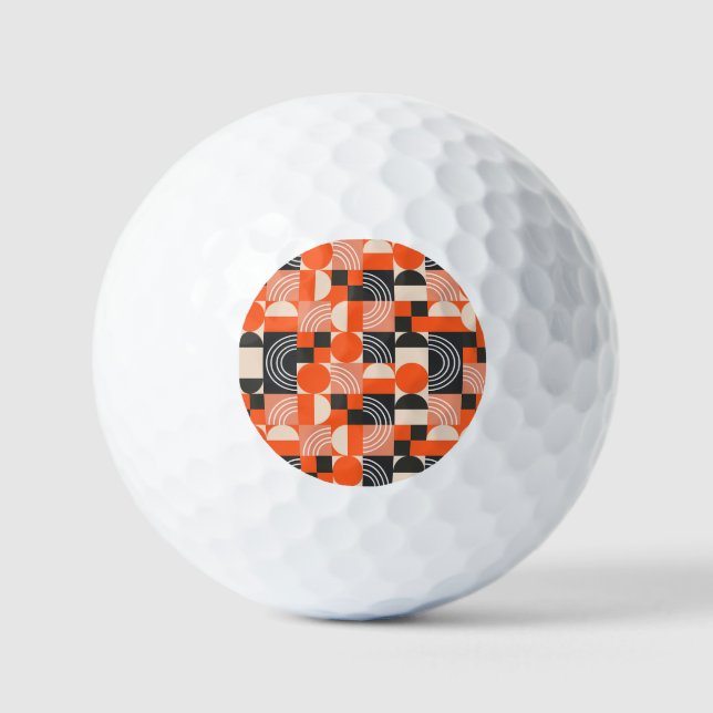 Helles geometrisches Farbblockmuster. Golfball (Vorderseite)