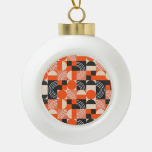 Helles geometrisches Farbblockmuster. Keramik Kugel-Ornament