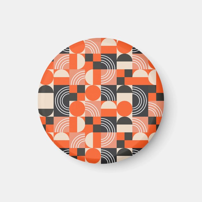Helles geometrisches Farbblockmuster. Magnet (Vorne)