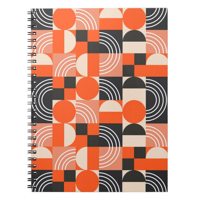 Helles geometrisches Farbblockmuster. Notizblock (Vorderseite)