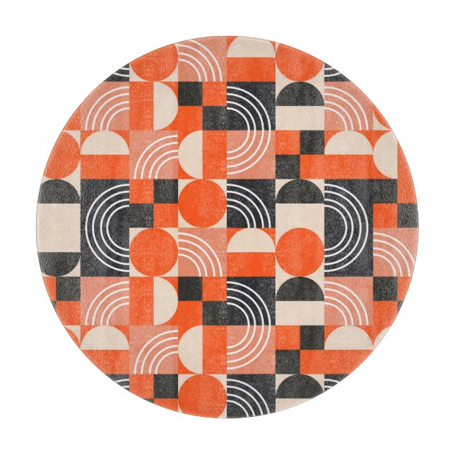 Helles geometrisches Farbblockmuster. Schneidebrett (Vorderseite)
