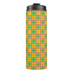 Helles geometrisches Muster mit symmetrischen Form Thermosbecher