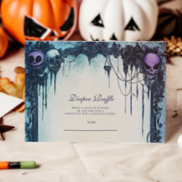 Helles Gothic Halloween Diapper Raffle Begleitkarte