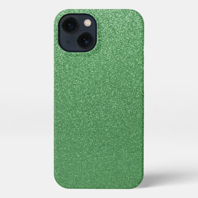 Helles Green Glitzer iPhone Case Hülle (Rückseite)