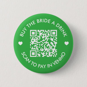 Helles Grün Kauf der Braut ein Getränk QR Code Button
