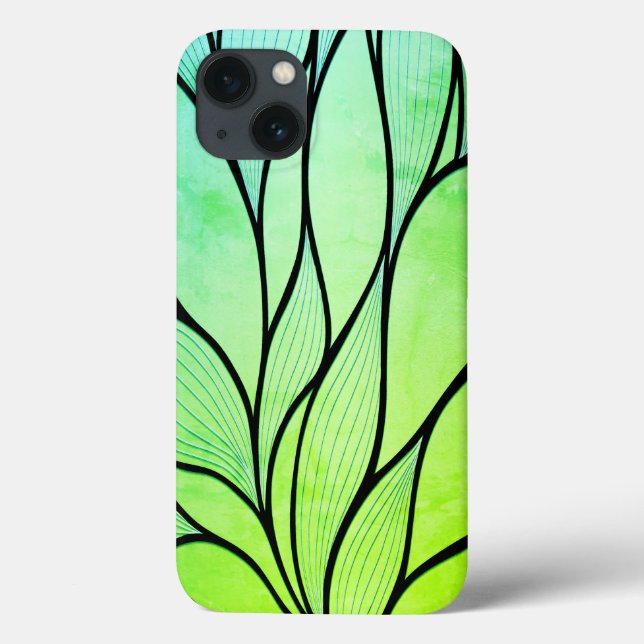 Helles Grünes Blau kreatives Verlass-Muster Case-Mate iPhone Hülle (Rückseite)