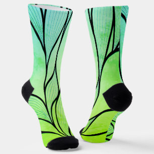 Helles Grünes Blau kreatives Verlass-Muster Socken