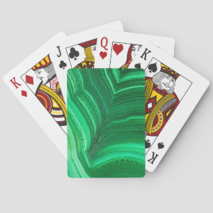 Helles grünes Malachit-Mineral Spielkarten