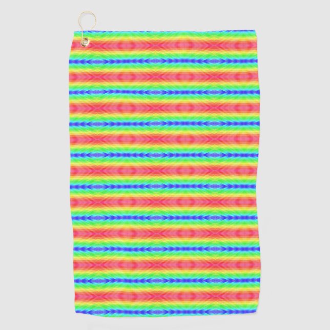 Helles Handtuch mit horizontalen Regenbogenstreife (Vorderseite)