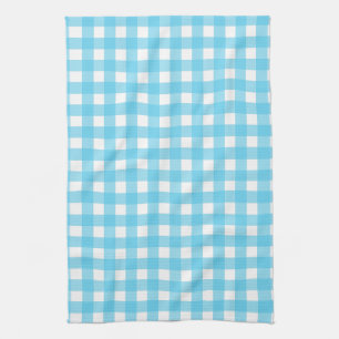 Helles Himmelblau Gingham Geschirrtuch
