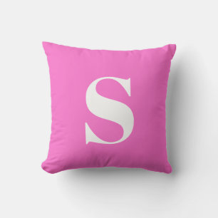 Helles Hot Pink Initial Mit Monogramm Outdoor Pill Kissen