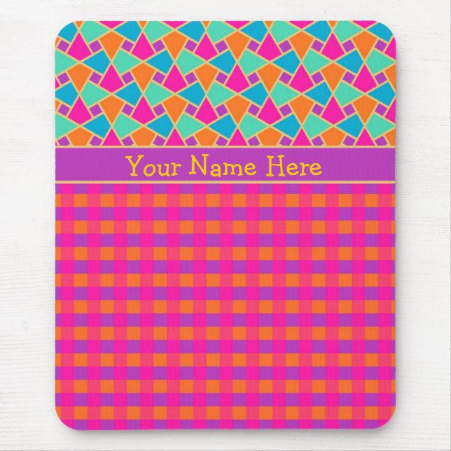 Helles islamisches Muster und Karos Custom Mousepa Mousepad (Vorne)