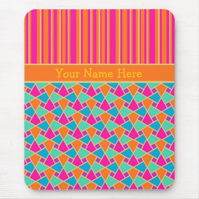 Helles islamisches Muster und Streifen Custom Mous Mousepad (Vorne)
