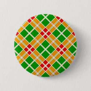 Helles Kariertes Argyl-Gelbgelbes Muster-Zubehör Button