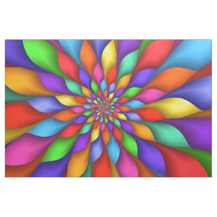Helles klares psychedelisches gewundenes Gewebe Stoff