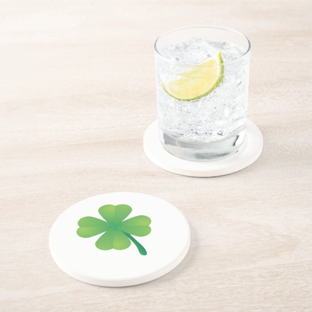 Helles Kleeblatt Saint Patrick Getränkeuntersetzer (Seite)