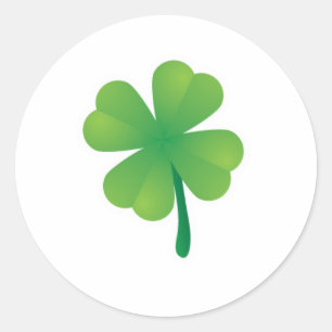 Helles Kleeblatt Saint Patrick Runder Aufkleber