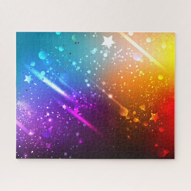 Helles kosmisches Rainbow-Galaxy-Puzzle - 16" x 20 (Horizontal)