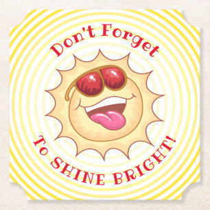 Helles Lächeln Sunshine Untersetzer