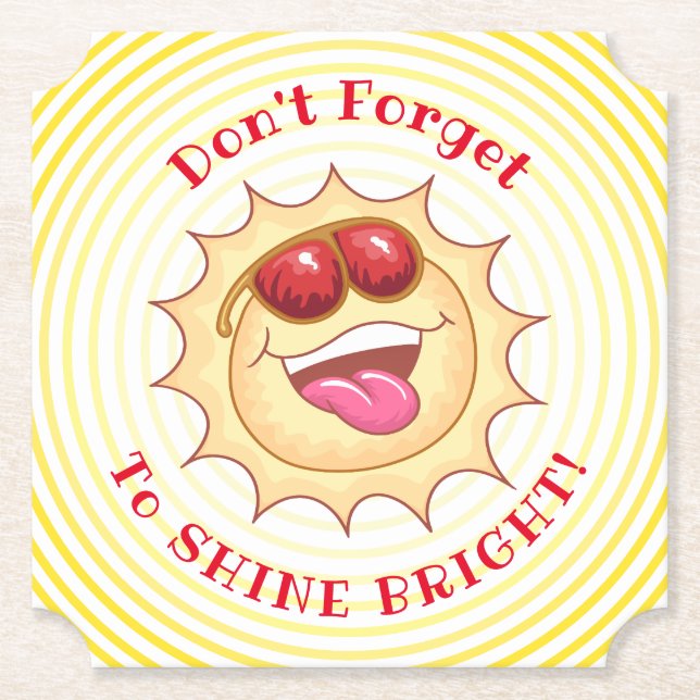 Helles Lächeln Sunshine Untersetzer (Vorderseite)