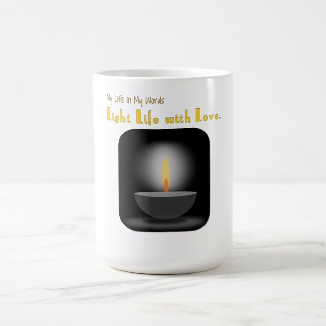 Helles Leben mit der Liebe-Tasse Kaffeetasse (Mittel)