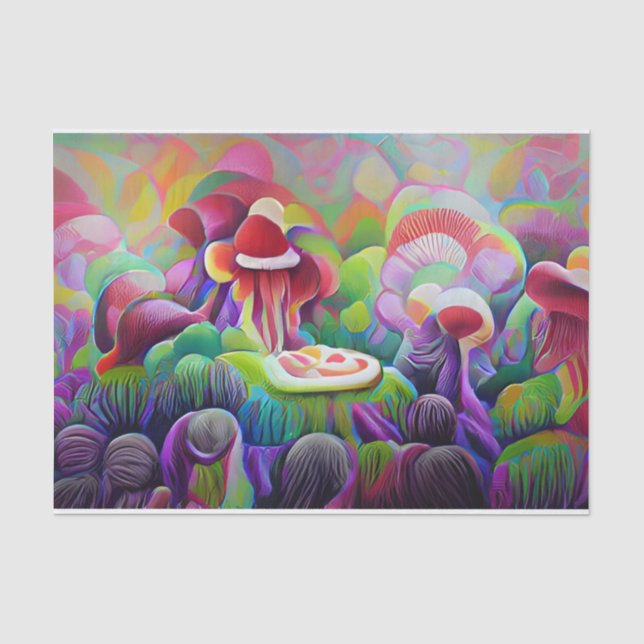Helles, lebendiges und farbenfroh psychedelisches  seidenpapier (Vorderseite)
