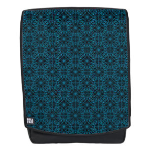Helles Licht Blau Geometrisches Symmetriemuster Rucksack