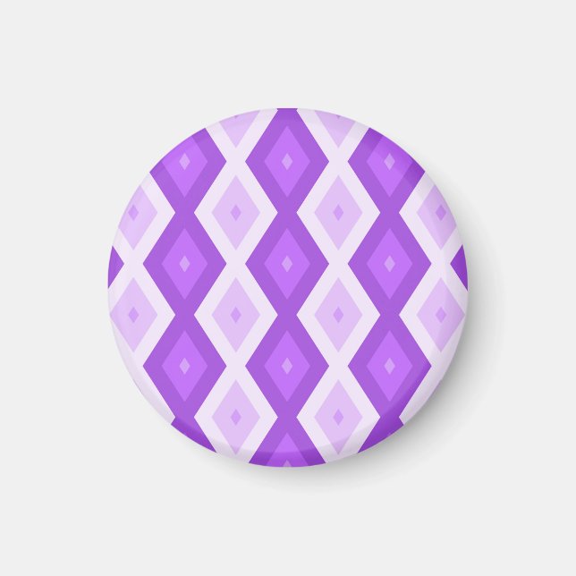 Helles lila Diamantmuster Magnet (Vorne)