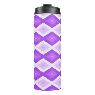 Helles lila Diamantmuster Thermosbecher