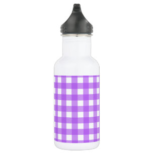 Helles lila Gingham Edelstahlflasche