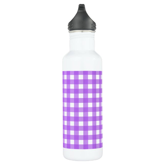 Helles lila Gingham Edelstahlflasche (Rechts)