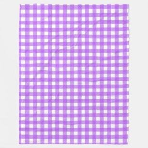 Helles Lila Gingham Fleecedecke