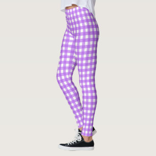 Helles lila Gingham Leggings