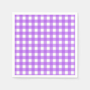Helles lila Gingham Serviette
