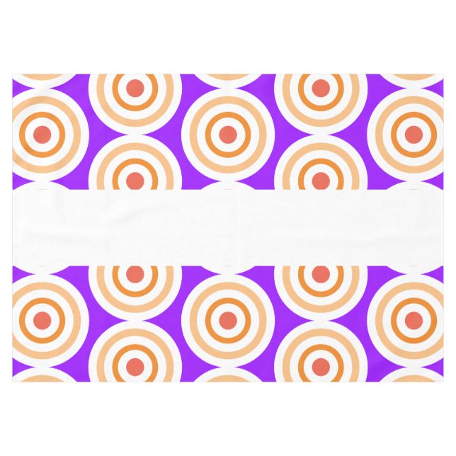 Helles Lila Orange Kunstgewerbe Tischdecke (Vorderseite (Horizontal))
