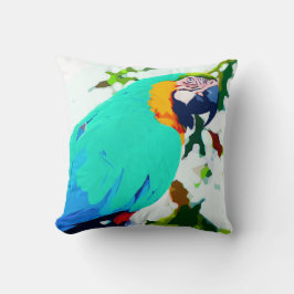 Helles Macaw-Papageien-Porträt Kissen