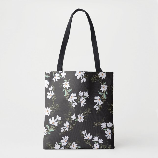 Helles Magnolia Nahtloses Muster Tasche (Vorderseite)