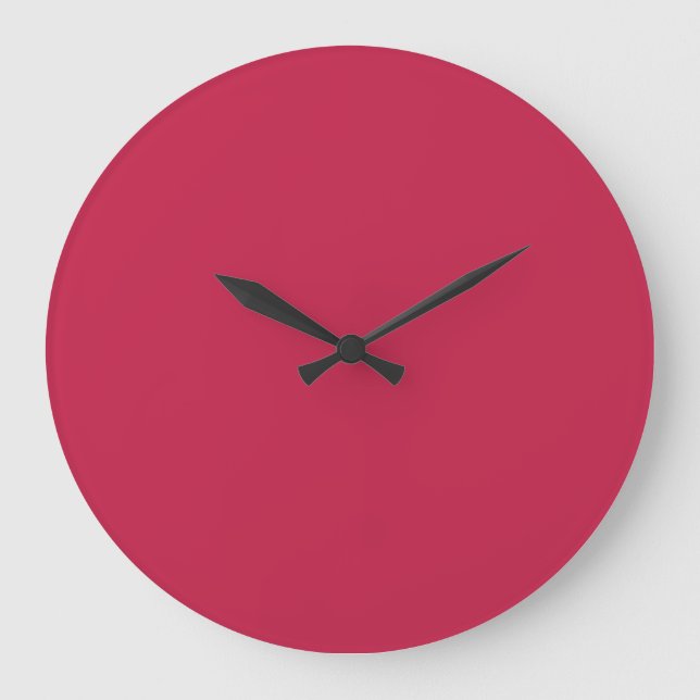Helles Maroon (einfarbig)  Große Wanduhr (Vorderseite)
