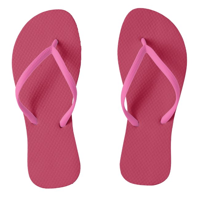 Helles Maroon (Vollfarbe) Flip Flops (Fußbett)