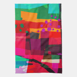 Helles, mehrfarbiges Abstract Design Küchentuch