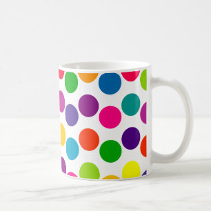 Helles mehrfarbiges Tupfen-Muster Kaffeetasse