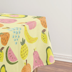 Helles modernes tropisches Fruchtmuster Tischdecke
