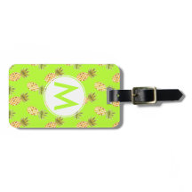 Helles Monogramm tropisches Ananas-Muster